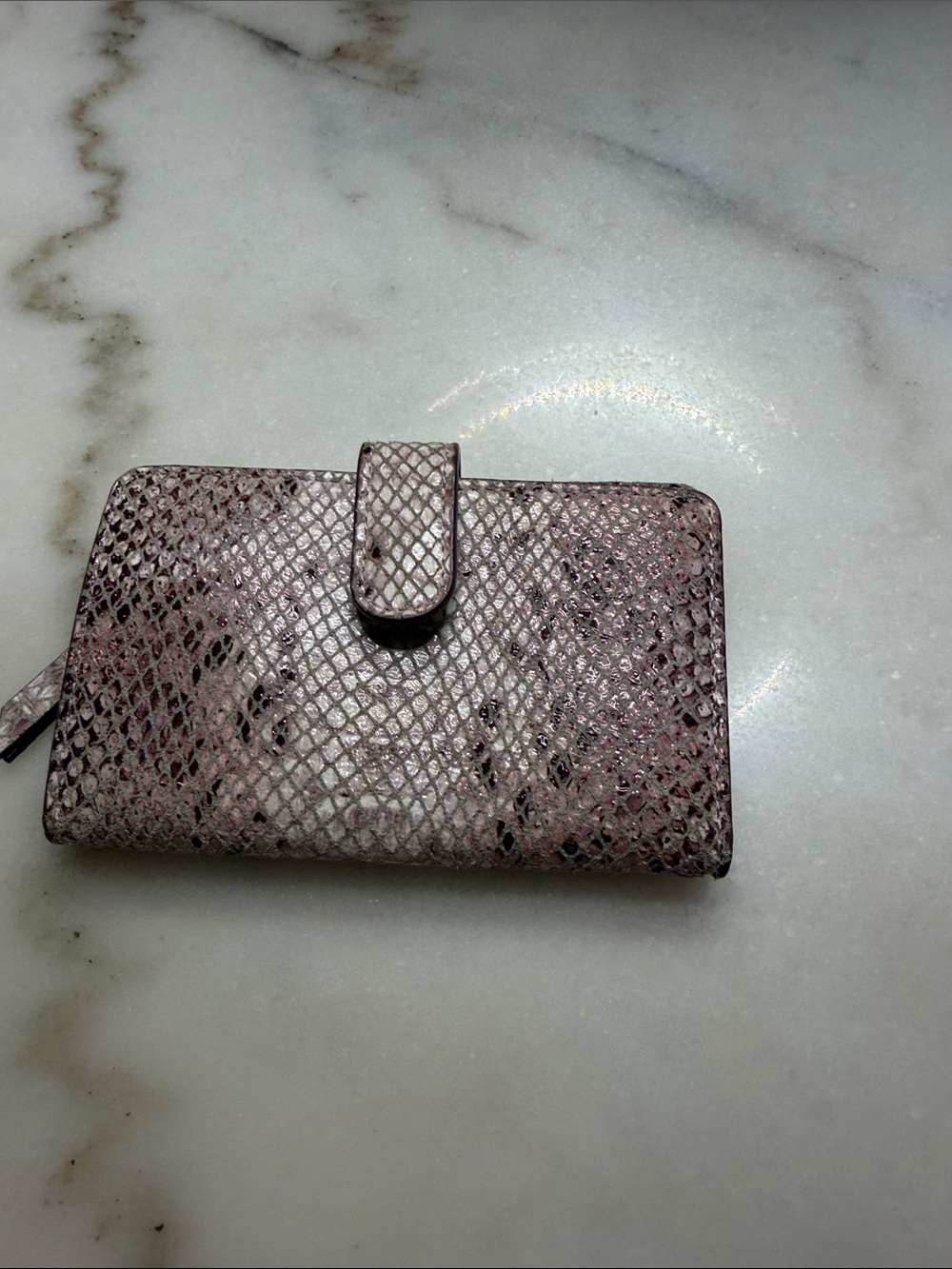 Nordstrom Blush Snake-Print Wallet